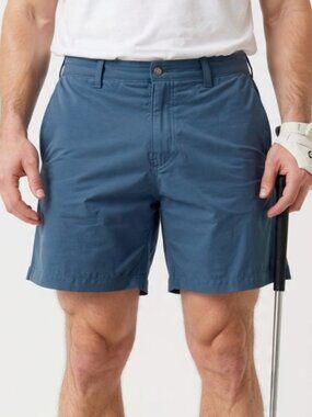 38⛳Callaway Slate Blue Performance Flat-Front Golf Shorts